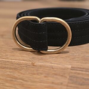 Giorgio Armani Men's Split Leather D Ring Belt